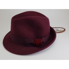 Scala Collezione Dorfman Pacific Mujer Maroon Fedora Hat Wool Felt LF186ASST  16698484886 eb-18925218